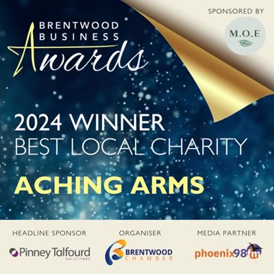 Aching Arms wins Best Local Charity in Brentwood Award